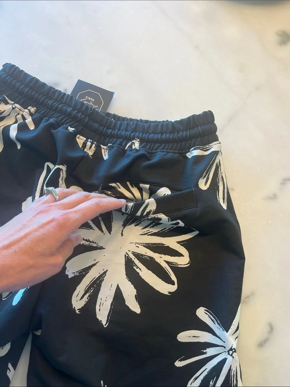 Nike Black Project Paris Shorts with Cream Floral Graphics